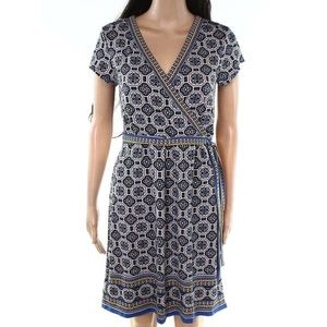 XS Max Studio Medium Faux-Wrap Sheath Dress
